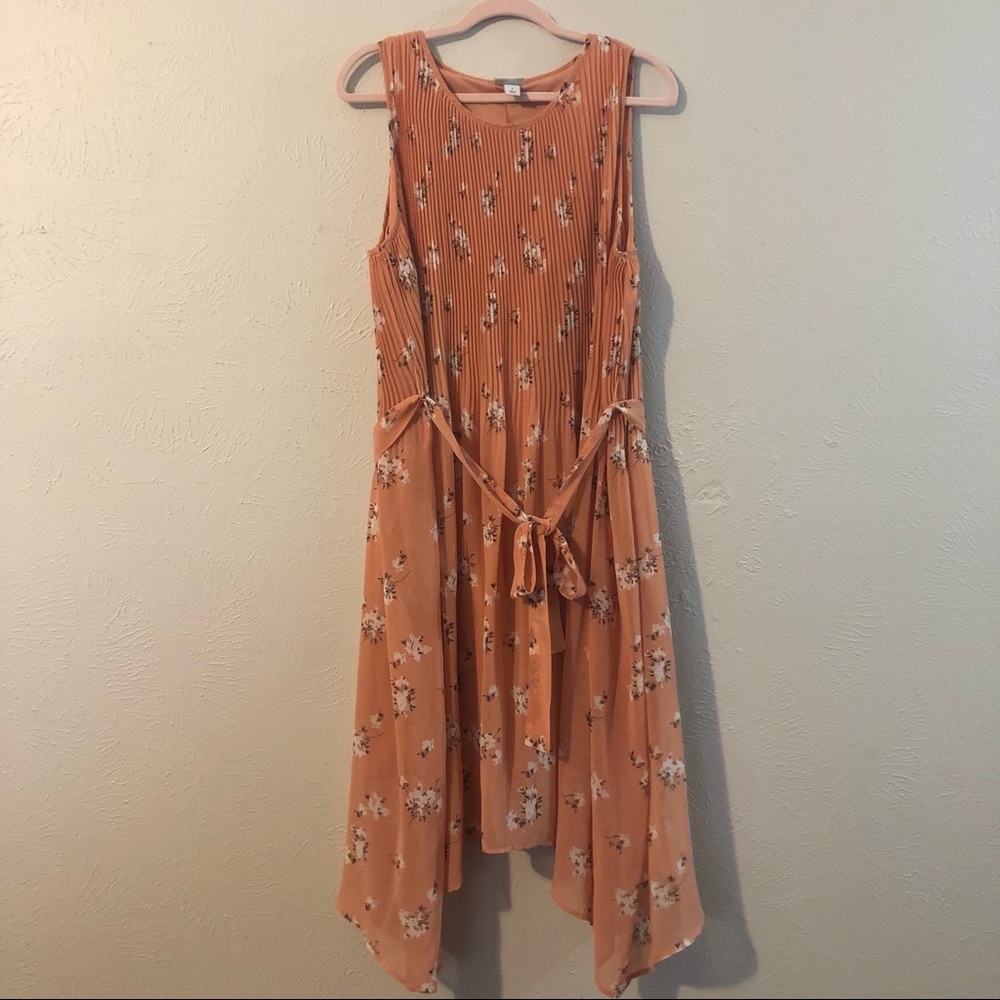 Ava + Viv Peach Floral Dress